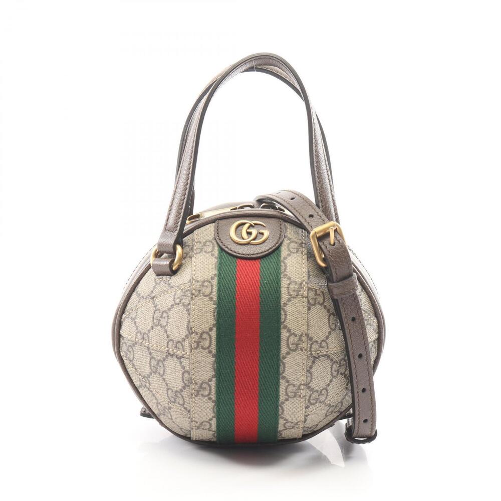 Gucci Ophidia GG Supreme Handbag Canvas Leather Beige Cream Brown Multicolor